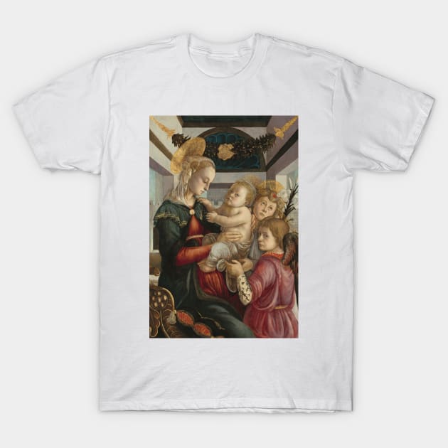 Madonna and Child with Angels by Sandro Botticelli T-Shirt by Classic Art Stall